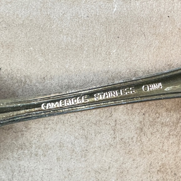 Flatware, replacement pieces, set of 2 dinner forks; Cambridge, stainless/gold - Picture 6 of 6